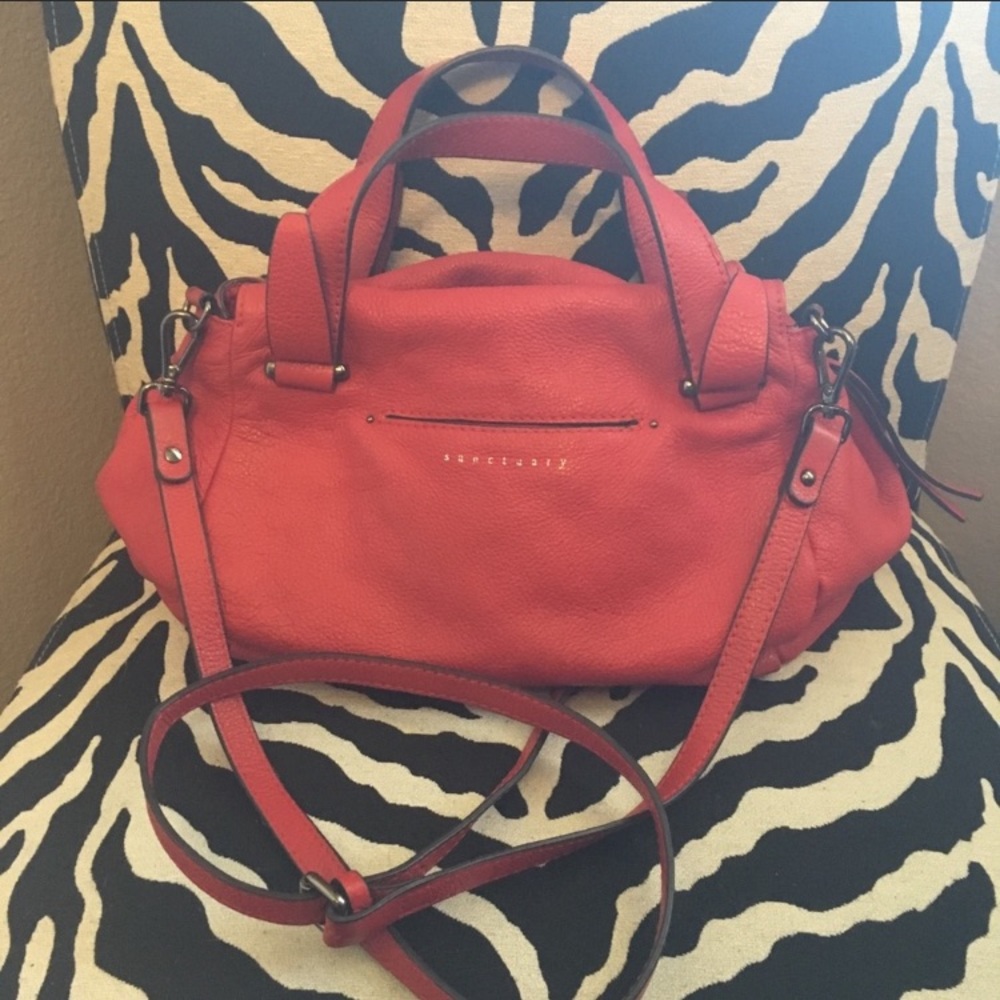 Red Pebbled mini bag leather Sanctuary Crossbody